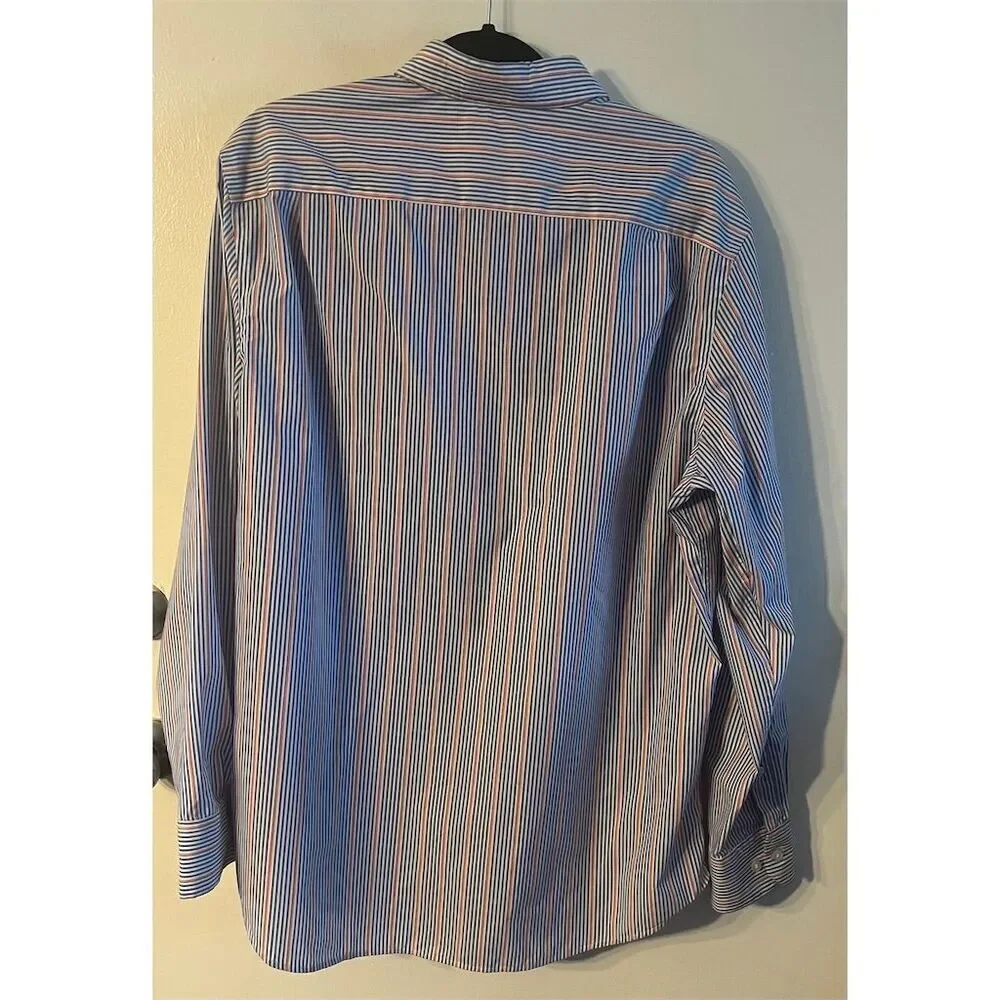 Banana Republic Men's‎ XL Striped Slim Fit Non-Iron Long Sleeve Dress Shirt